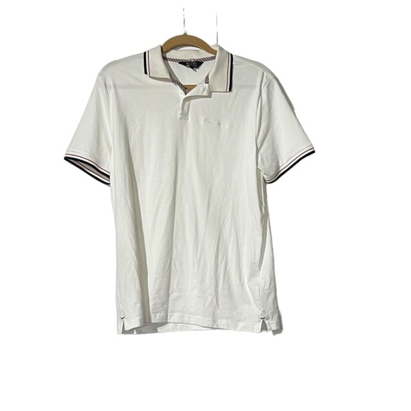 Ben Sherman Men’s Polo shirt White Red Blue Size Small - Picture 1 of 7
